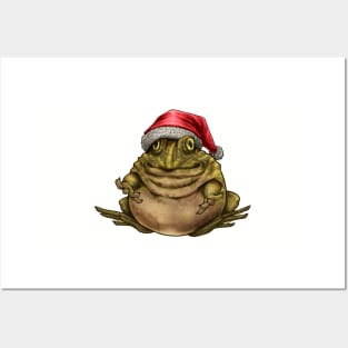 Christmas Frog Posters and Art